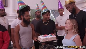 Coco Lovelock Receives 11 Big Black Cocks As A Birthday Surprise