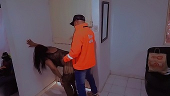 Submissive Exhibitionist Gets Fucked By Delivery Boy In Lingerie