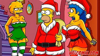 Christmas Surprise! Husband Gives His Wife To Beggars In Simpsons Hentai
