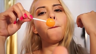 Sussy Love Has Fun Using A Lollipop As A Sex Toy