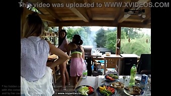 Outdoor Pussy Party With Short-Skirted Babes And Tight Pussy Girls