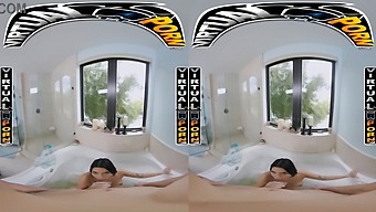 Experience A Steamy Bath With Kiana Kumani In This Virtual Reality Video.