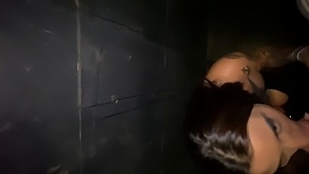 Secretly Recorded Video Of A Tattooed Wife Giving Oral Sex In A Nightclub Restroom