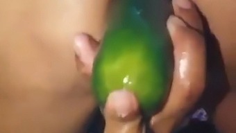 Stepmom'S Anal Play With A Large Cucumber: A Voyeuristic Delight