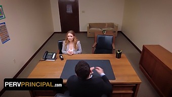 Kira Fox Visits Principal Green'S Office Due To A Complaint From Her Stepdaughter