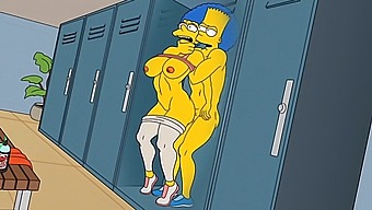 Marge, The Horny Housewife, Moans In Ecstasy As Hot Cum Fills Her Anal Depths And Squirts In All Directions